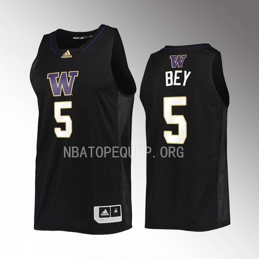 Washington Huskies Jamal Bey Jersey 2022-23 Swingman Black Uniform