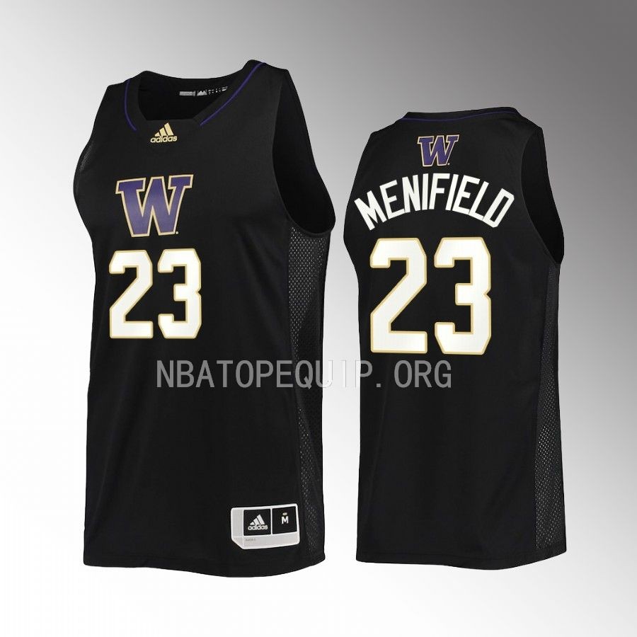 Washington Huskies Keyon Menifield Jersey 2022-23 Swingman Black Uniform