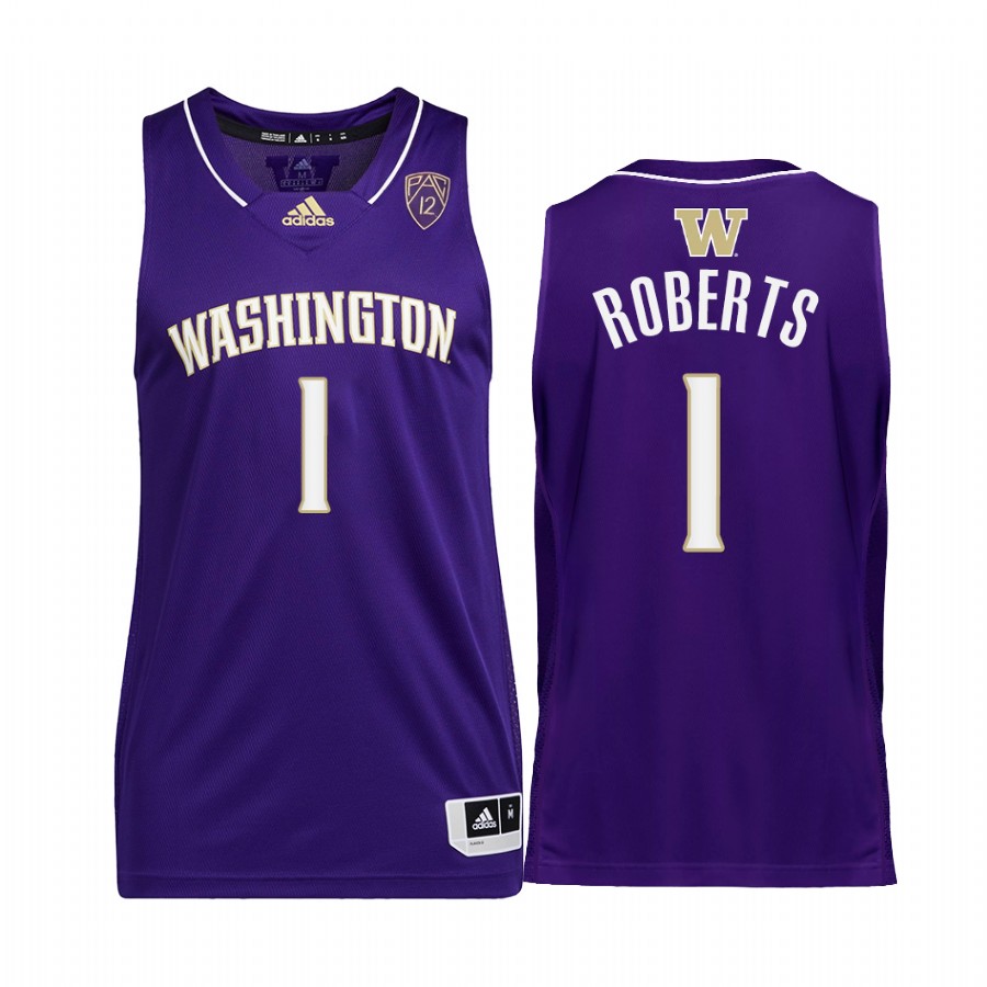 Washington Huskies Nate Roberts Jersey 2022 College Purple Uniform