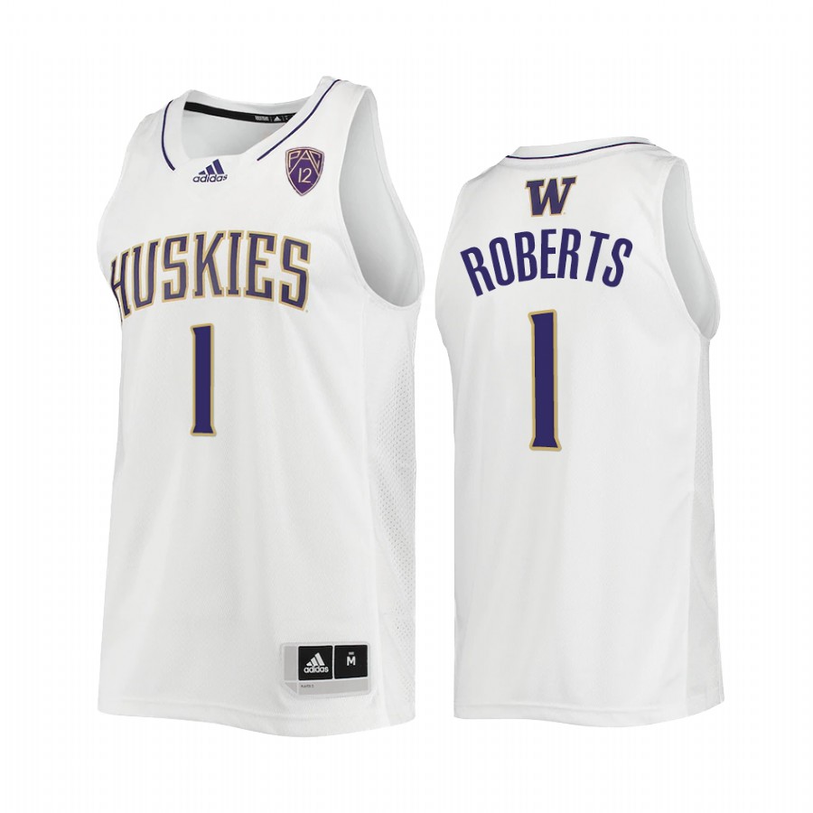 Washington Huskies Nate Roberts Jersey 2022 College White Uniform