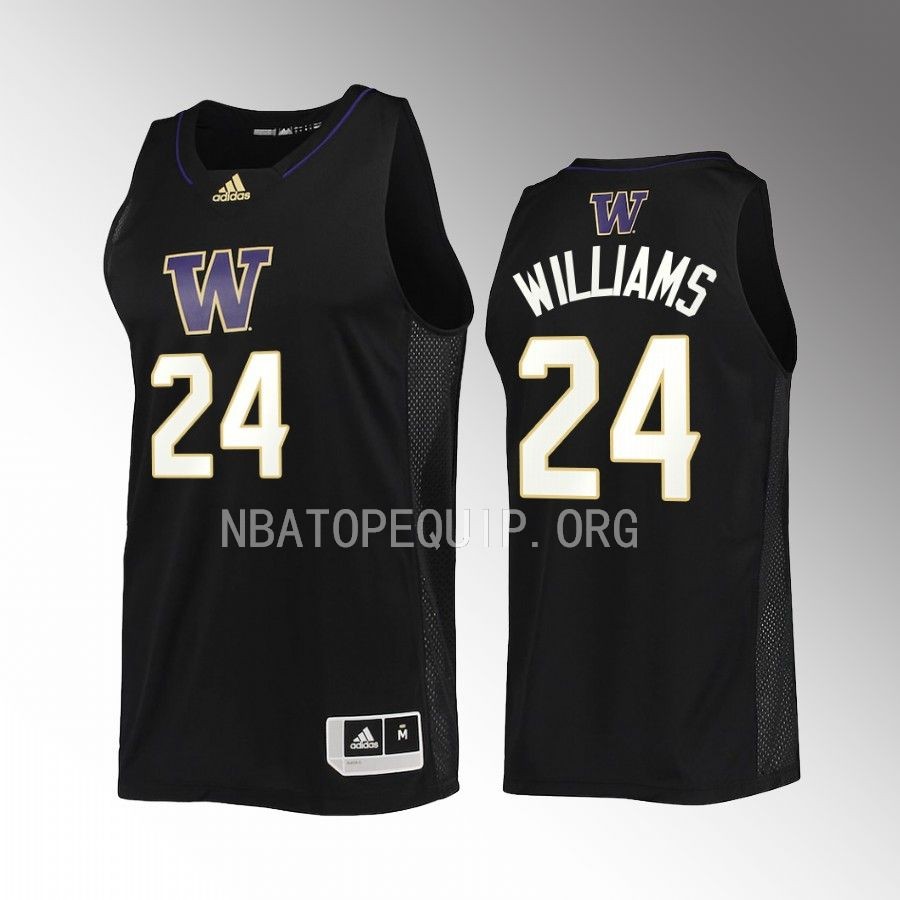 Washington Huskies Noah Williams Jersey 2022-23 Swingman Black Uniform