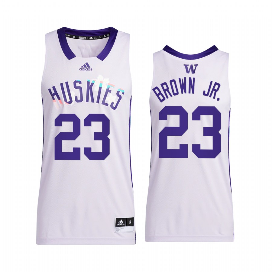 Washington Huskies Terrell Brown Jr. Jersey 2022 Honoring Black Excellence White Uniform