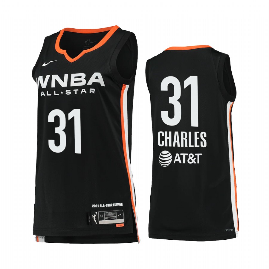 Washington Mystics Tina Charles 2021 WNBA All-Star Victory Women Black #31 Jersey