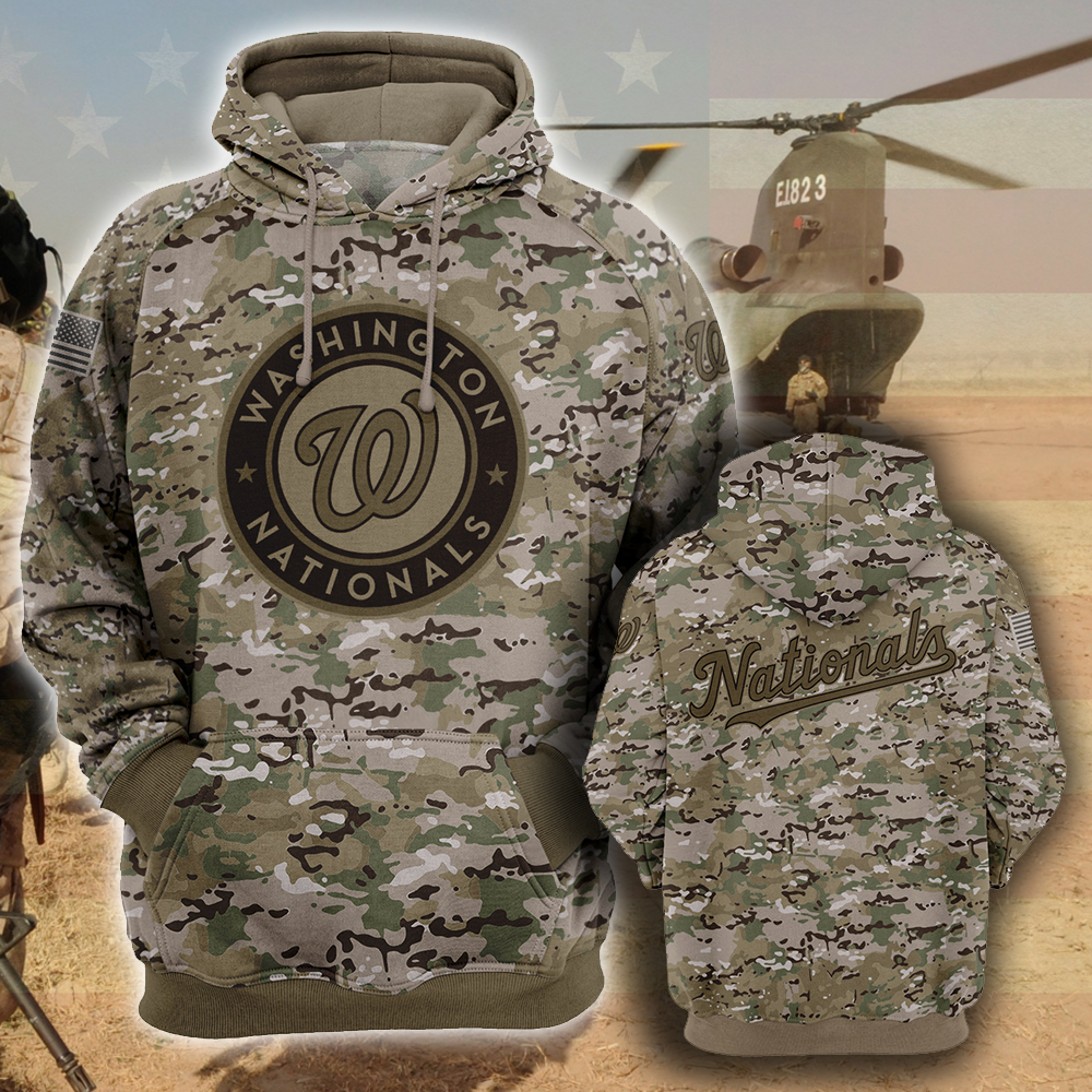 Washington Nationals- All Over Prints 3D Hoodie – Camo Style