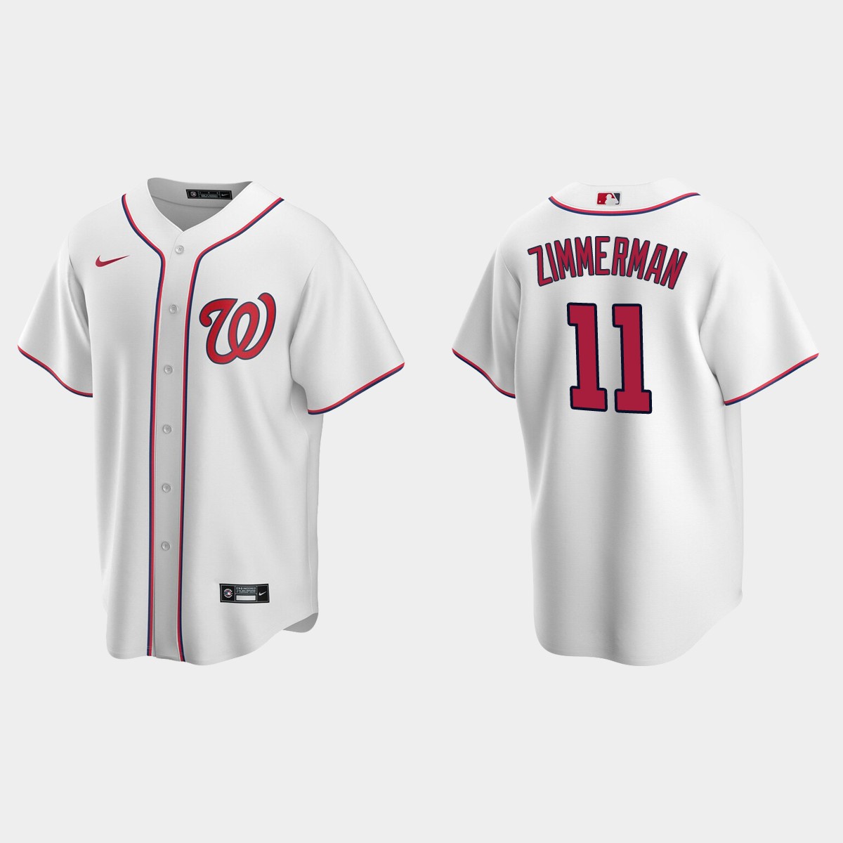 Washington Nationals #11 Ryan Zimmerman Home Jersey - White