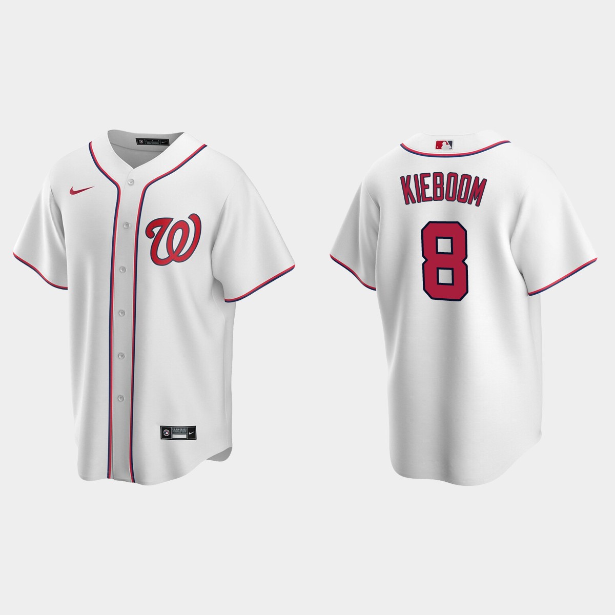 Washington Nationals #8 Carter Kieboom Home Jersey - White