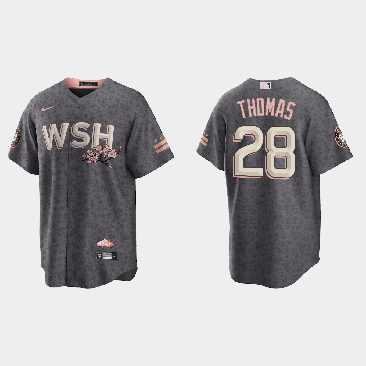 Washington Nationals Lane Thomas 2022 City Connect Jersey - Gray