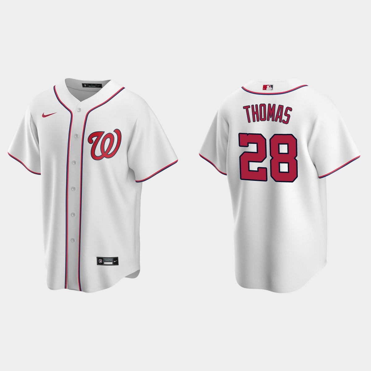 Washington Nationals Lane Thomas Home Jersey - White