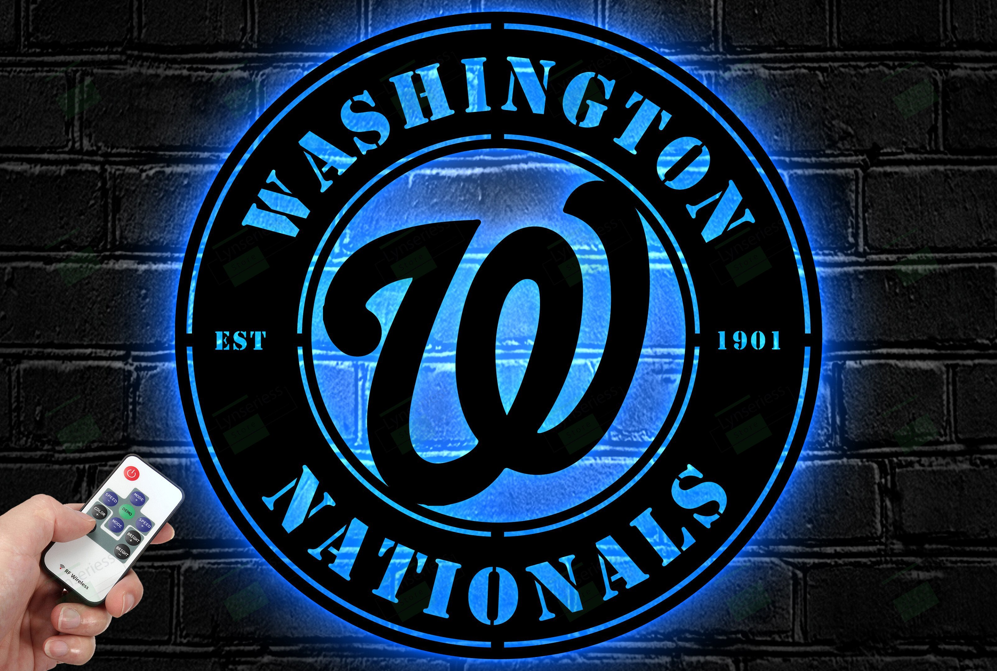 Washington Nationals Metal Sign – Led Light Sign MLB