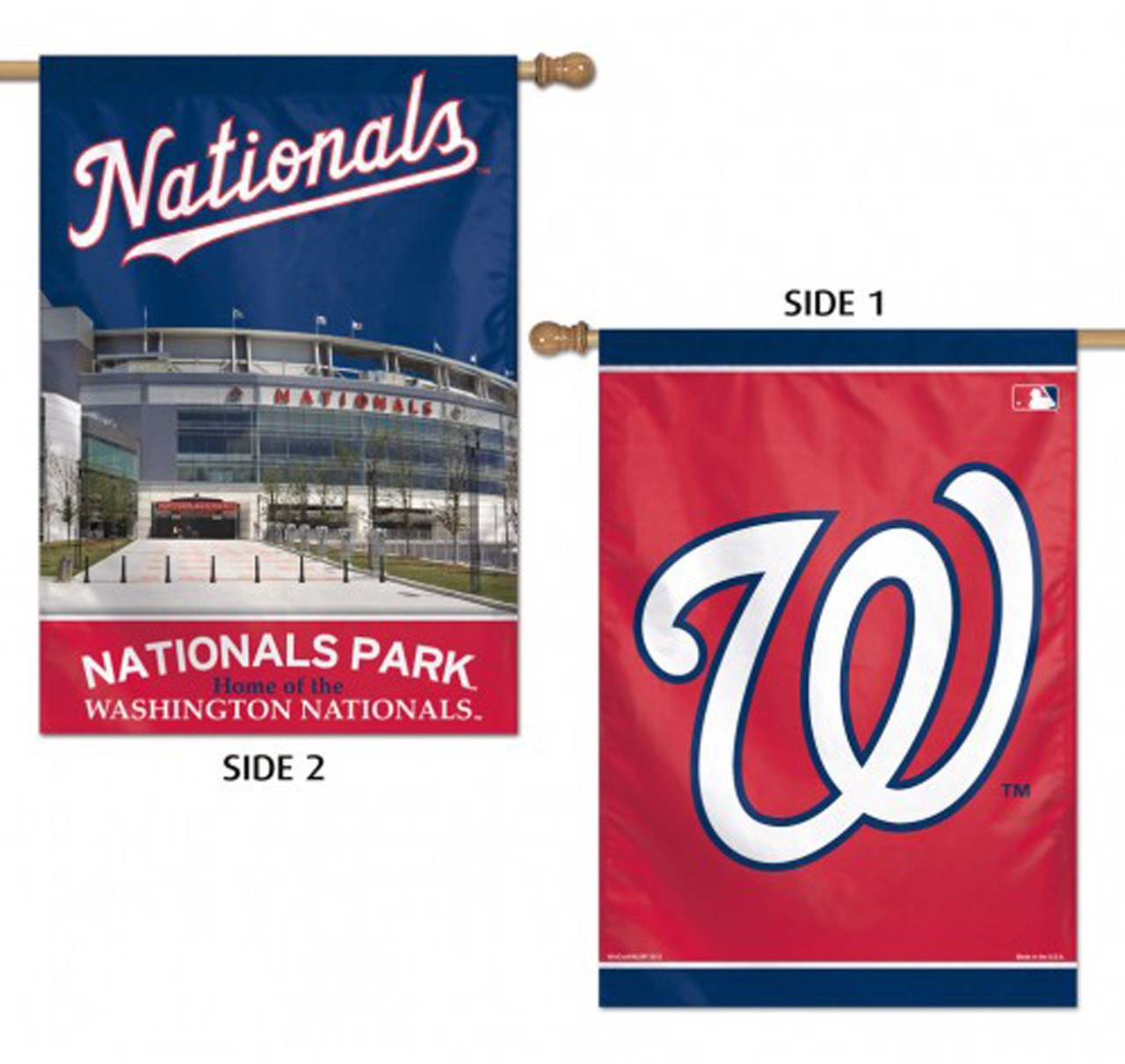 Washington Nationals MLB 2 Sided Vertical Garden Flag, House Flag