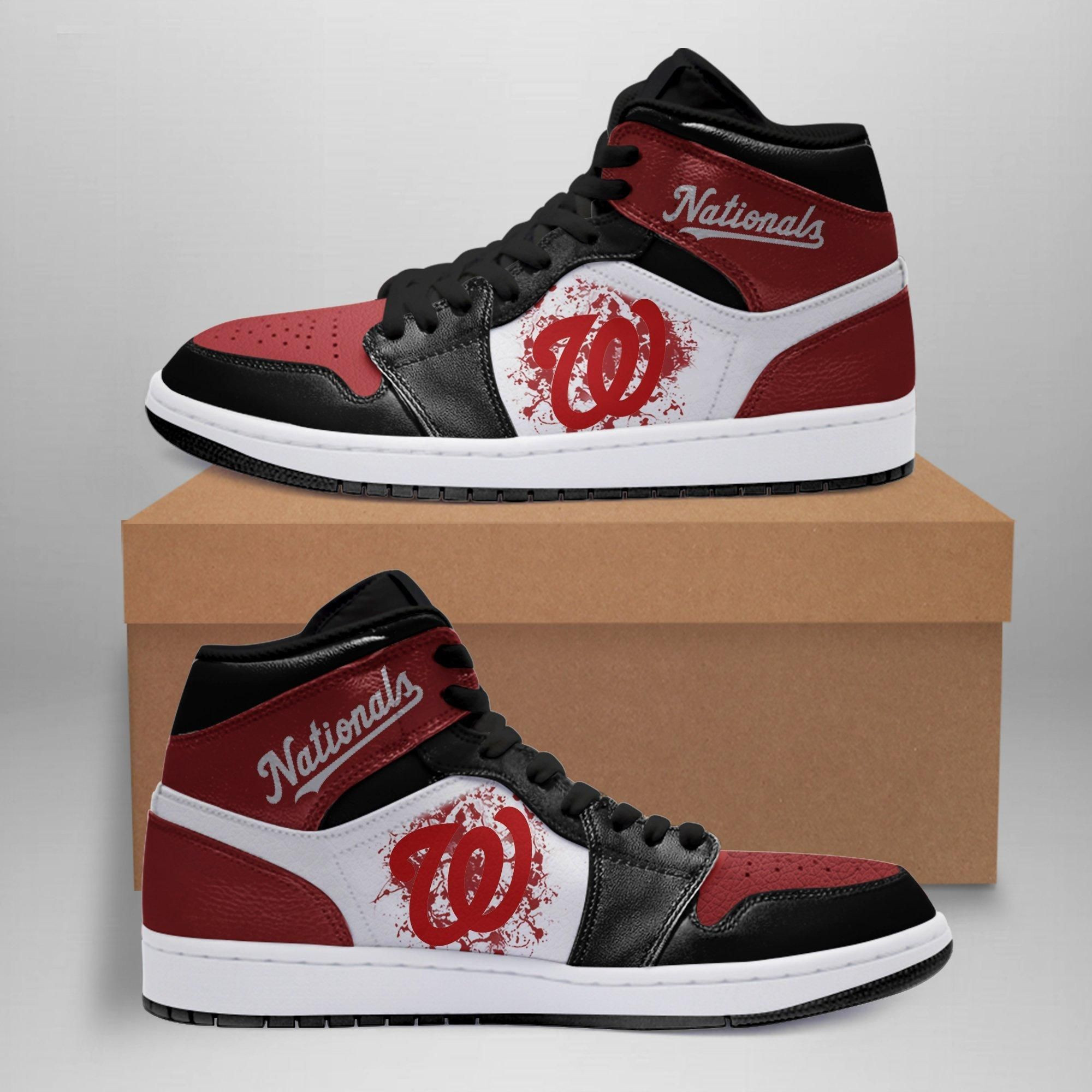 Washington Nationals MLB team Sneakers Gift For Fans High Top Air Jordan Sneaker, Air Jordan Hightop