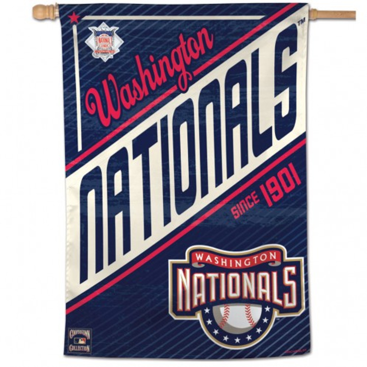 Washington Nationals Retro MLB Vertical Flag Garden Flag, House Flag