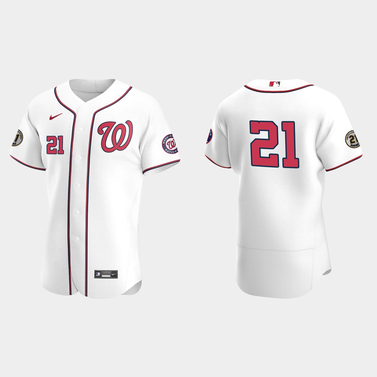 Washington Nationals Roberto Clemente Day Jersey - White