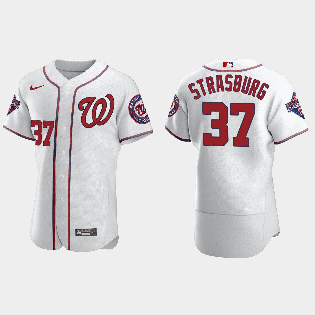 Washington Nationals Stephen Strasburg #37 White Jersey