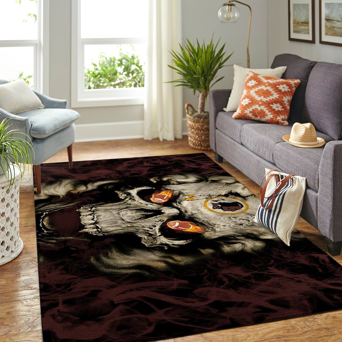 Washington Redskins Living Room Area Rectangle Rug