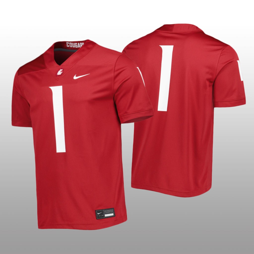 Washington State Cougars #1 Untouchable Crimson Jersey