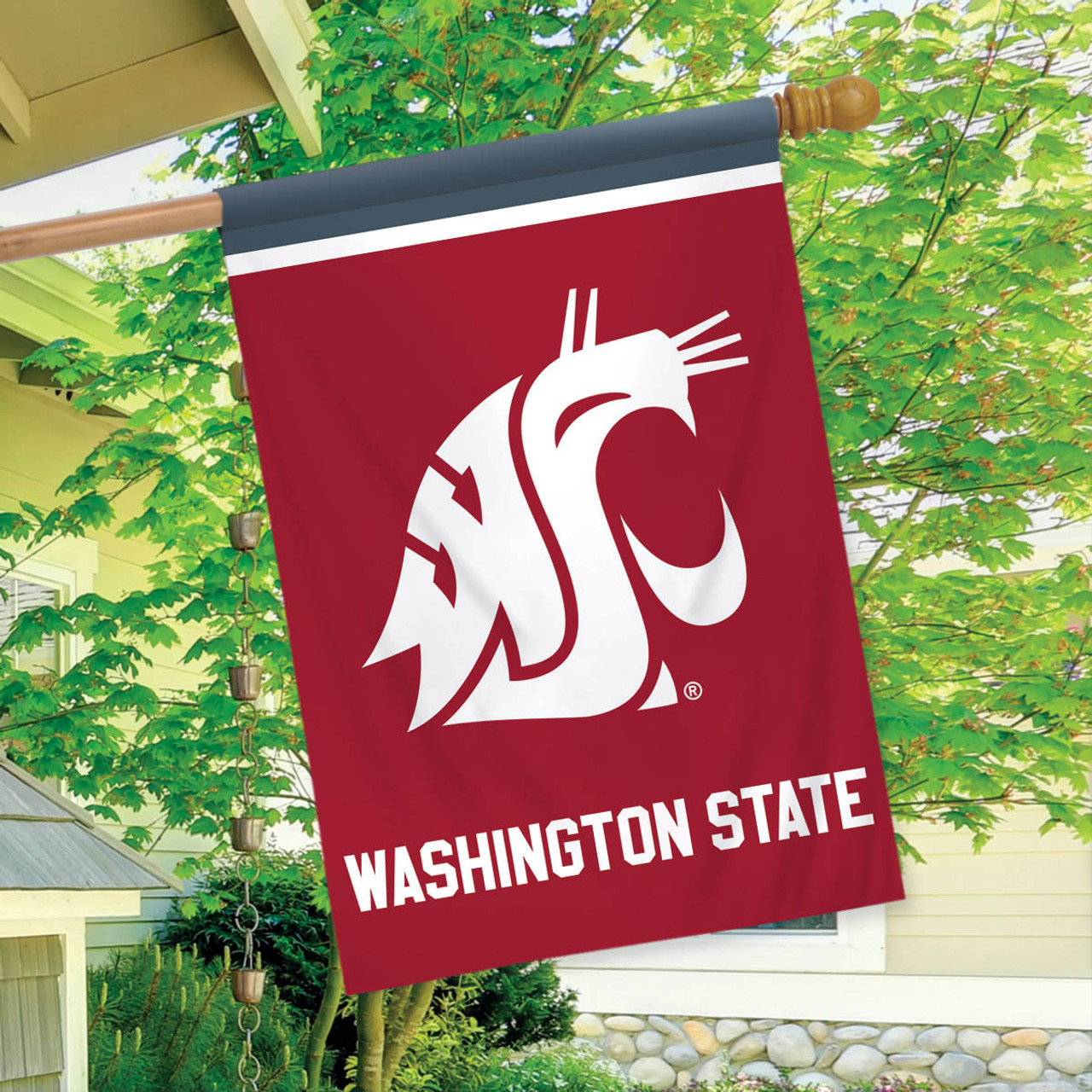 Washington State Cougars NCAA Garden Flag, House Flag