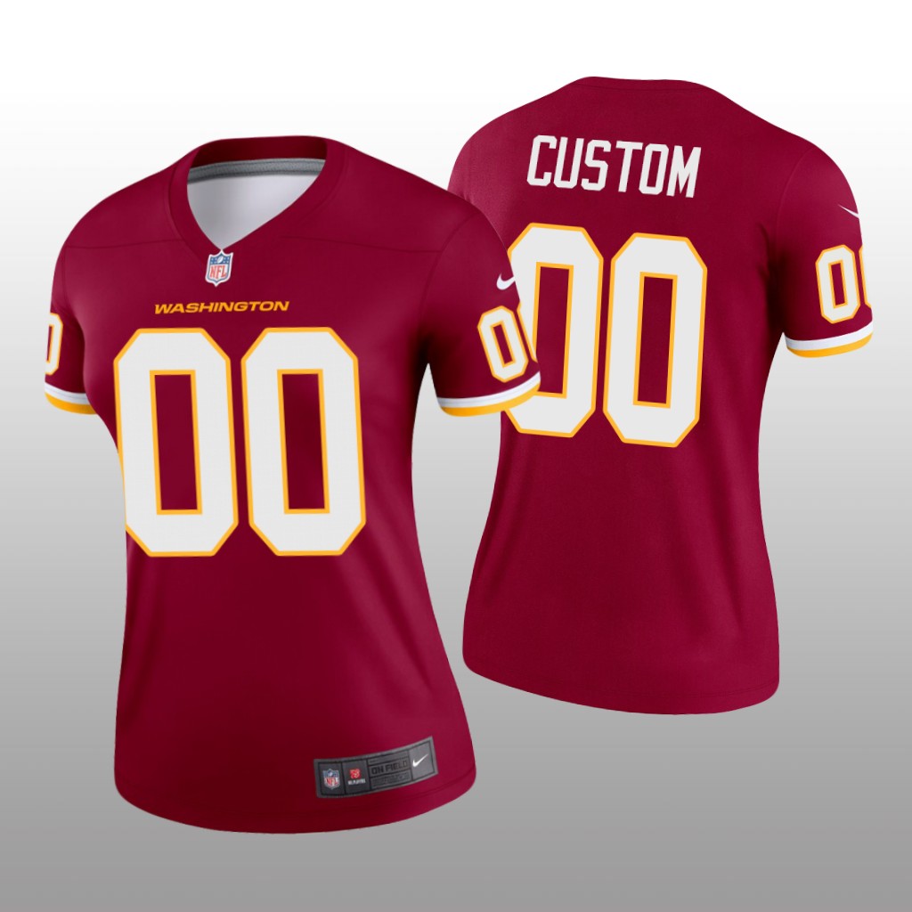 Washington Team Custom Burgundy Jersey Legend - Women's