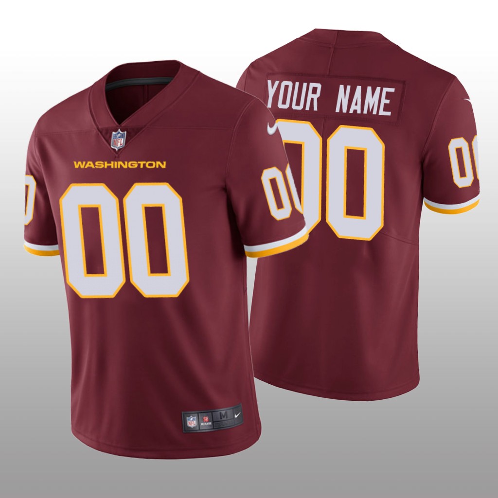 Washington Team Custom Burgundy Jersey Vapor Limited - Men's