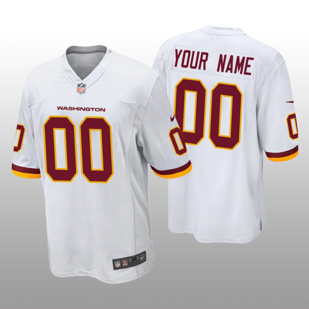 Washington Team Custom White Jersey Game - Men's