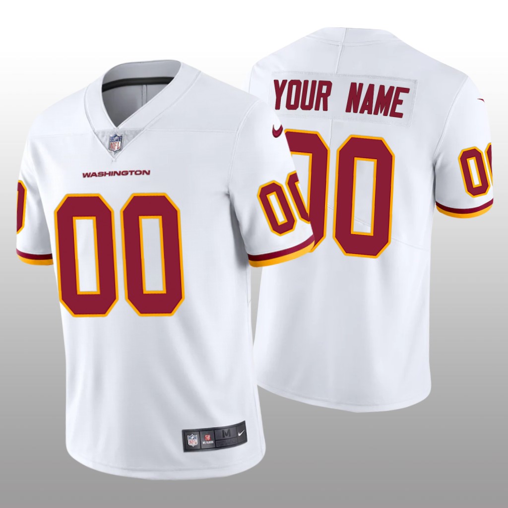 Washington Team Custom White Jersey Vapor Limited - Men's