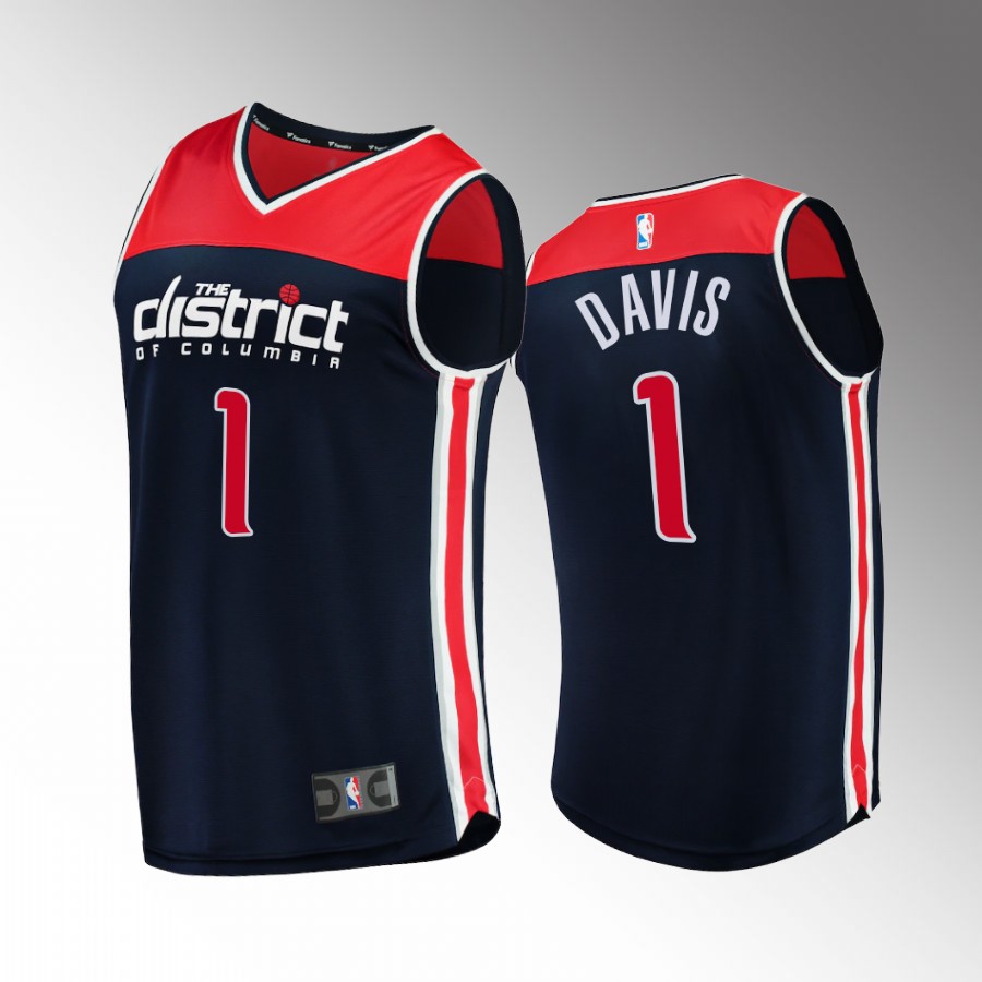 Washington Wizards #1 Johnny Davis Statement Edition Jersey 2022-23 Navy 2022 NBA Draft