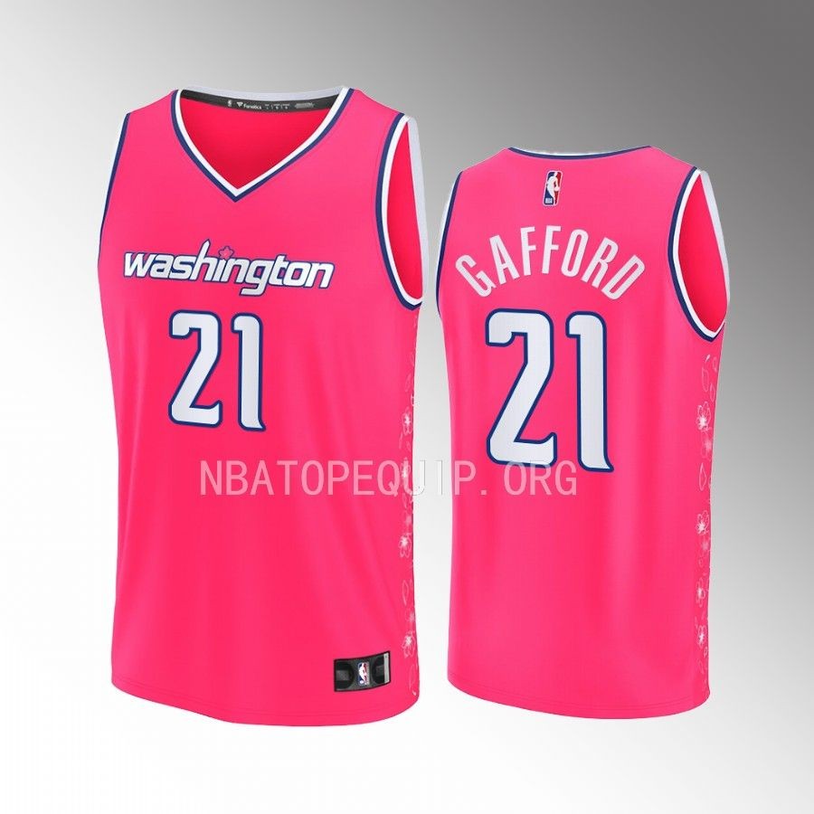 Washington Wizards #21 Daniel Gafford City Edition Jersey 2022-23 Fastbreak Pink