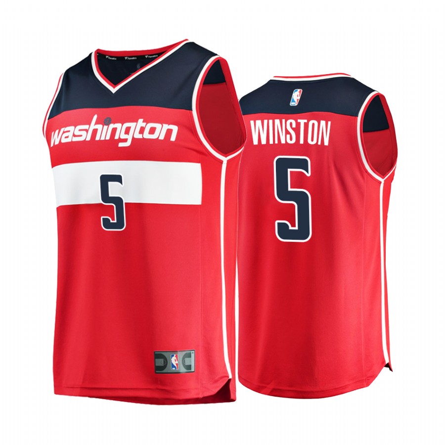 Washington Wizards #5 Cassius Winston Jersey 2020-21 Red 2020 NBA Draft