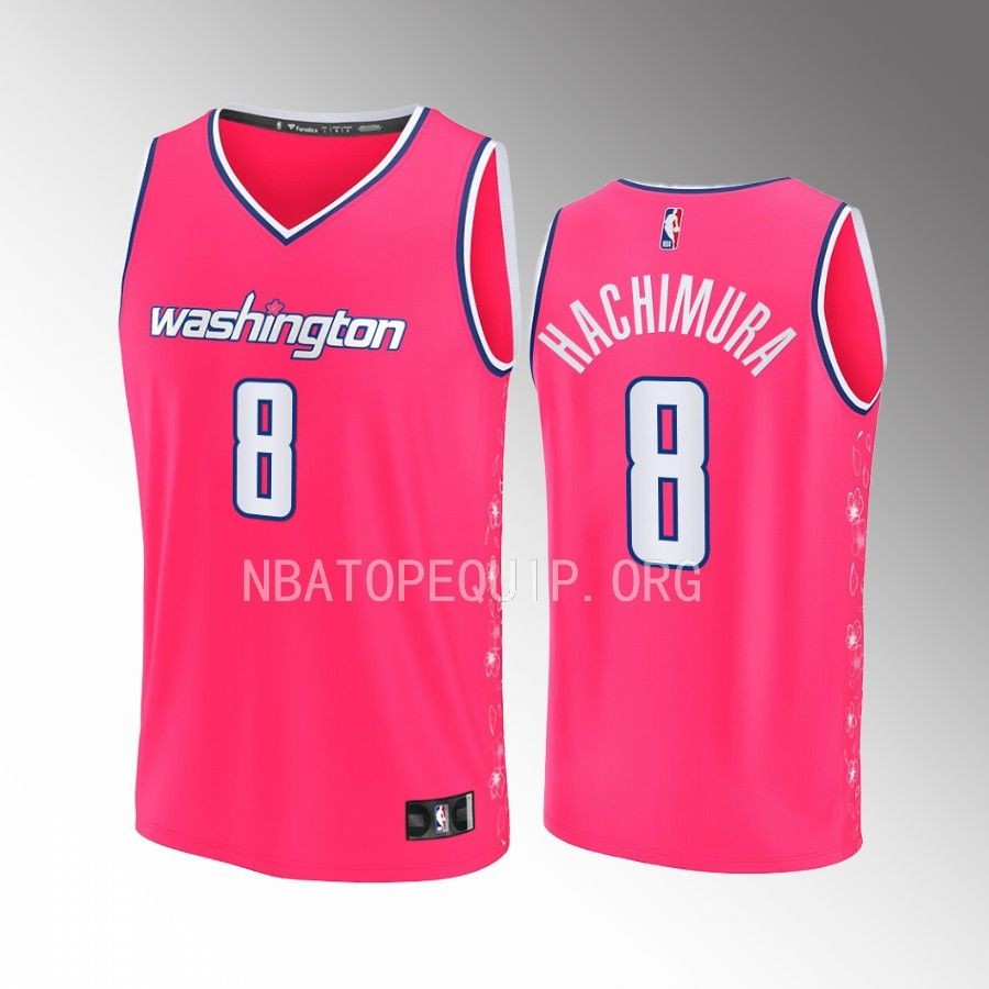 Washington Wizards #8 Rui Hachimura City Edition Jersey 2022-23 Fastbreak Pink