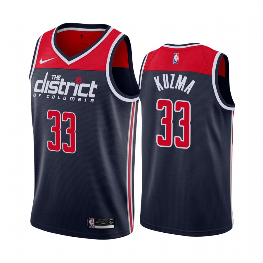 Washington Wizards Kyle Kuzma 2021 Navy Statement Edition Jersey