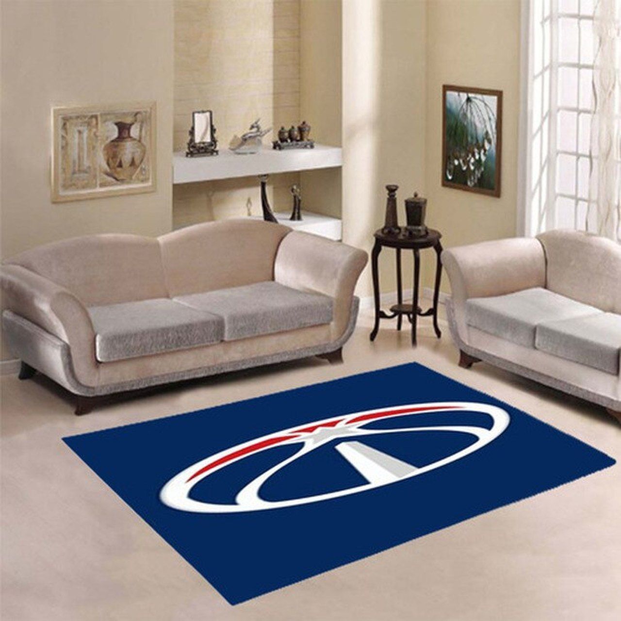 Washington Wizards Living Room Area Rectangle Rug