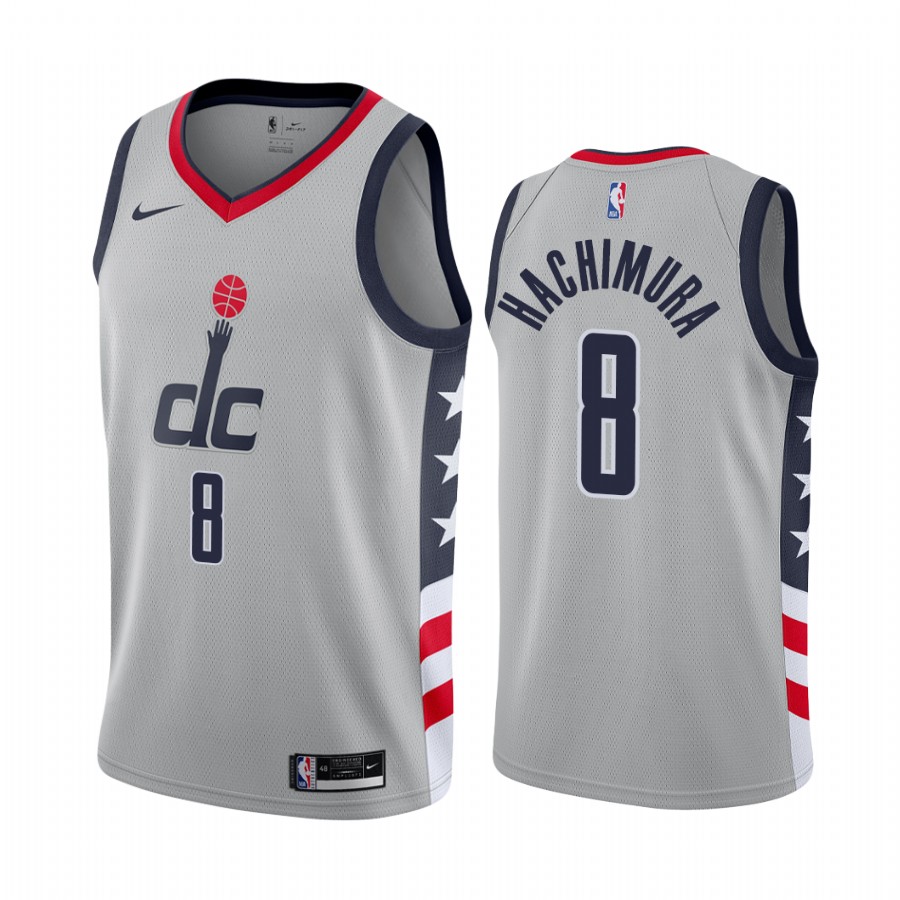 Washington Wizards Rui Hachimura #8 Gray 2020-21 City Edition Jersey