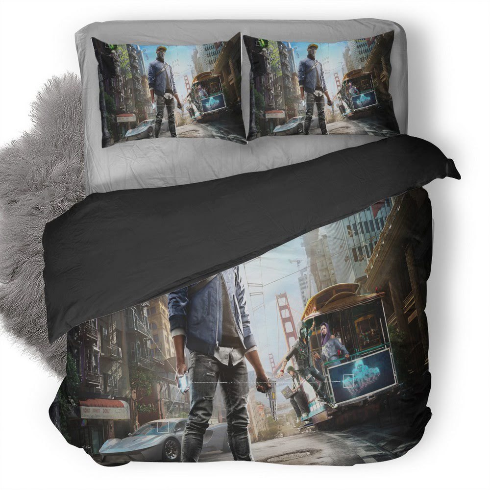 Watch Dogs 18 3D Customized Duvet Cover Bedding Set