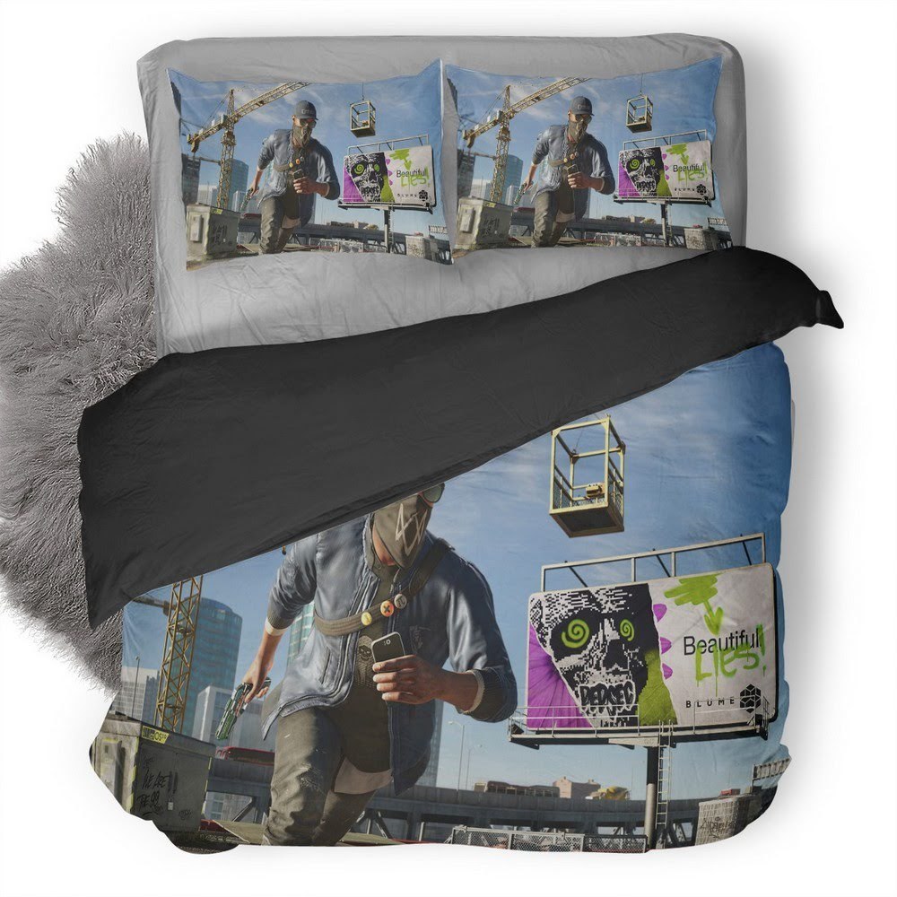 Watch Dogs 3D Customized Duvet Cover Bedding Set