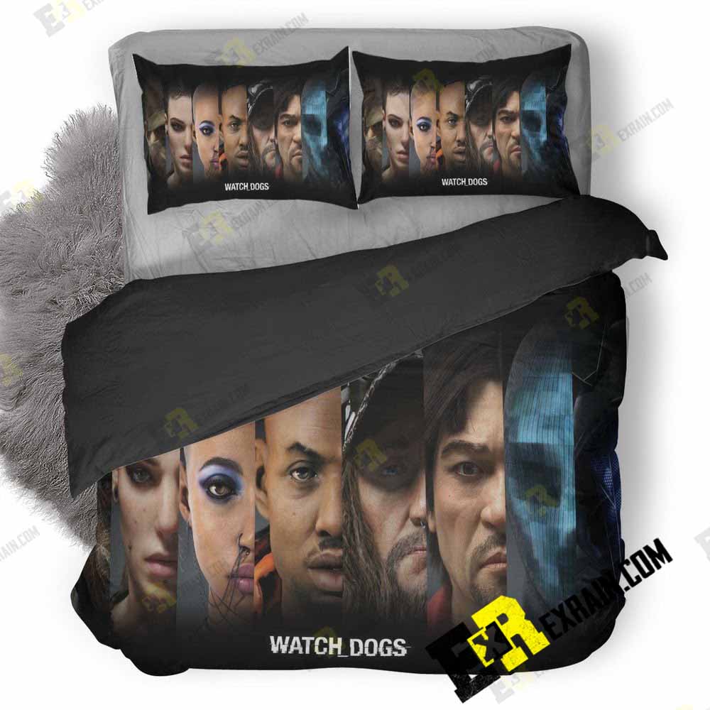 Watch Dogs Banner 3D Customized Duvet Cover Bedding Set