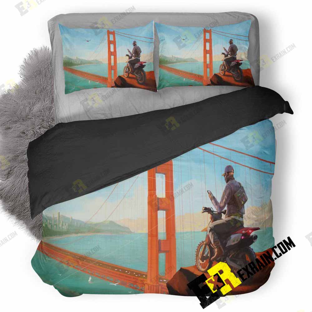 Watch Dogs Concept Artwork Pq 3D Customized Duvet Cover Bedding Set