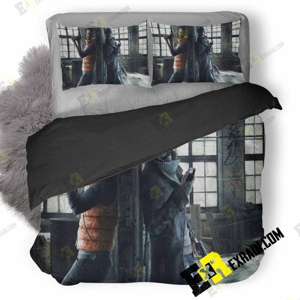 Watch Dogs Game Hd 3D Customized Duvet Cover Bedding Set
