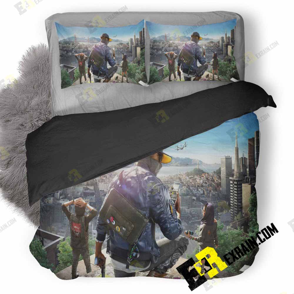 Watch Dogs Hd Image 3D Customized Duvet Cover Bedding Set
