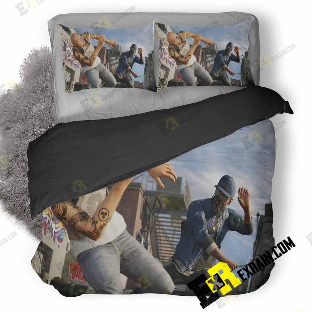 Watch Dogs Video Game Sd 3D Customized Duvet Cover Bedding Set