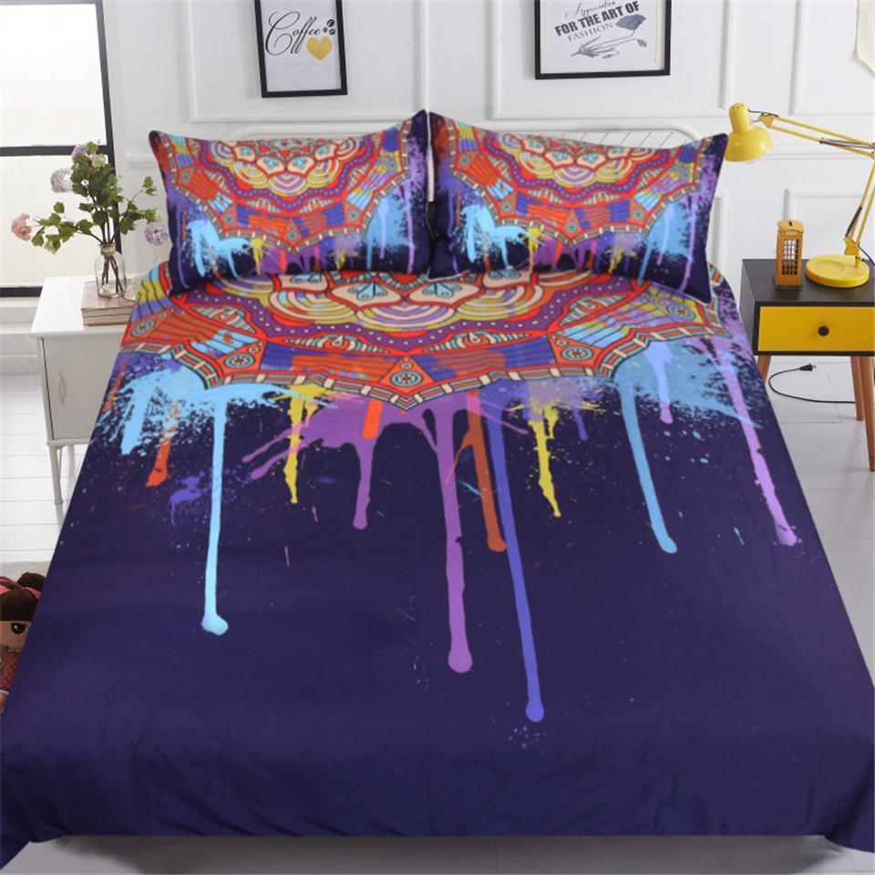 Watercolour Bohemian 3D Customized Duvet Cover Bedding Set