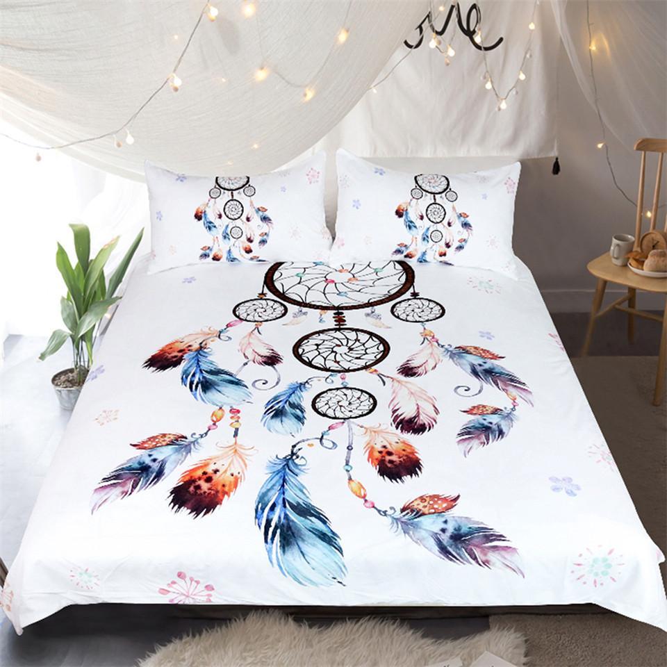 Watercolour Dreamcatcher 3D Customized Duvet Cover Bedding Set