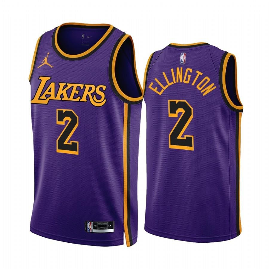 Wayne Ellington 2022-23 Los Angeles Lakers Purple 2 Statement Edition Jersey – Men Jersey