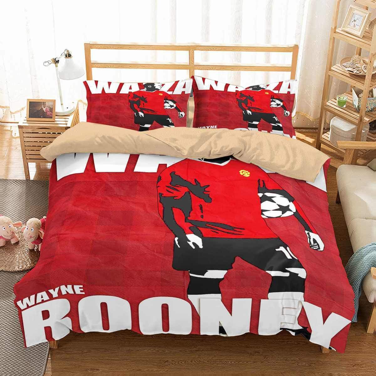 Wayne Rooney 3D Customized Duvet Cover Bedding Set