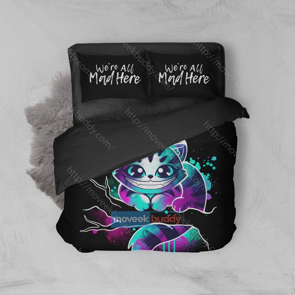 We Are All Mad Here! Alice In Wonderland 3D Customized Duvet Cover Bedding Set