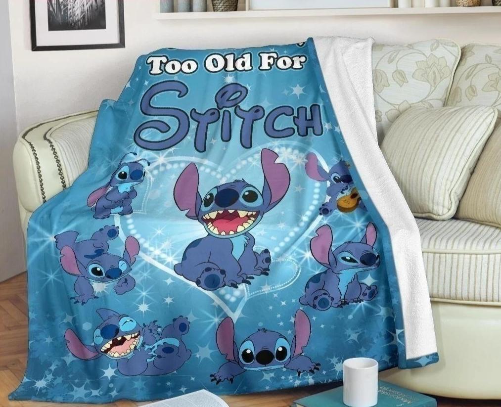 We Are Never Too Old For Stitch Fleece Blanket