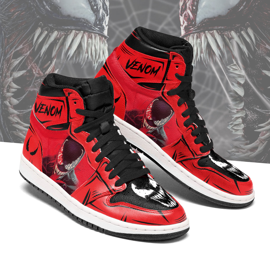 We Are Venom Red JD Sneakers Shoes, Air Jordan Hightop