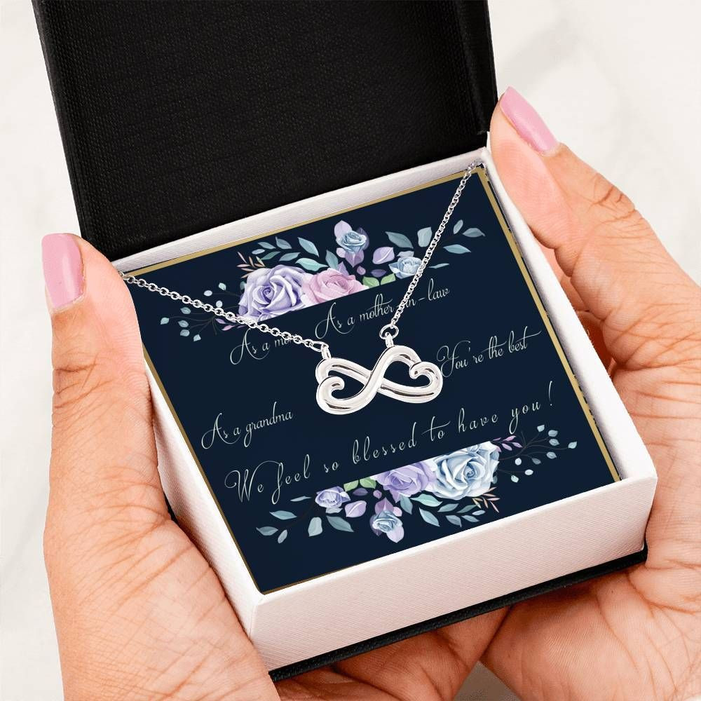 We Feel So Blessed To Have You Gift For Mother Infinity Heart Necklace