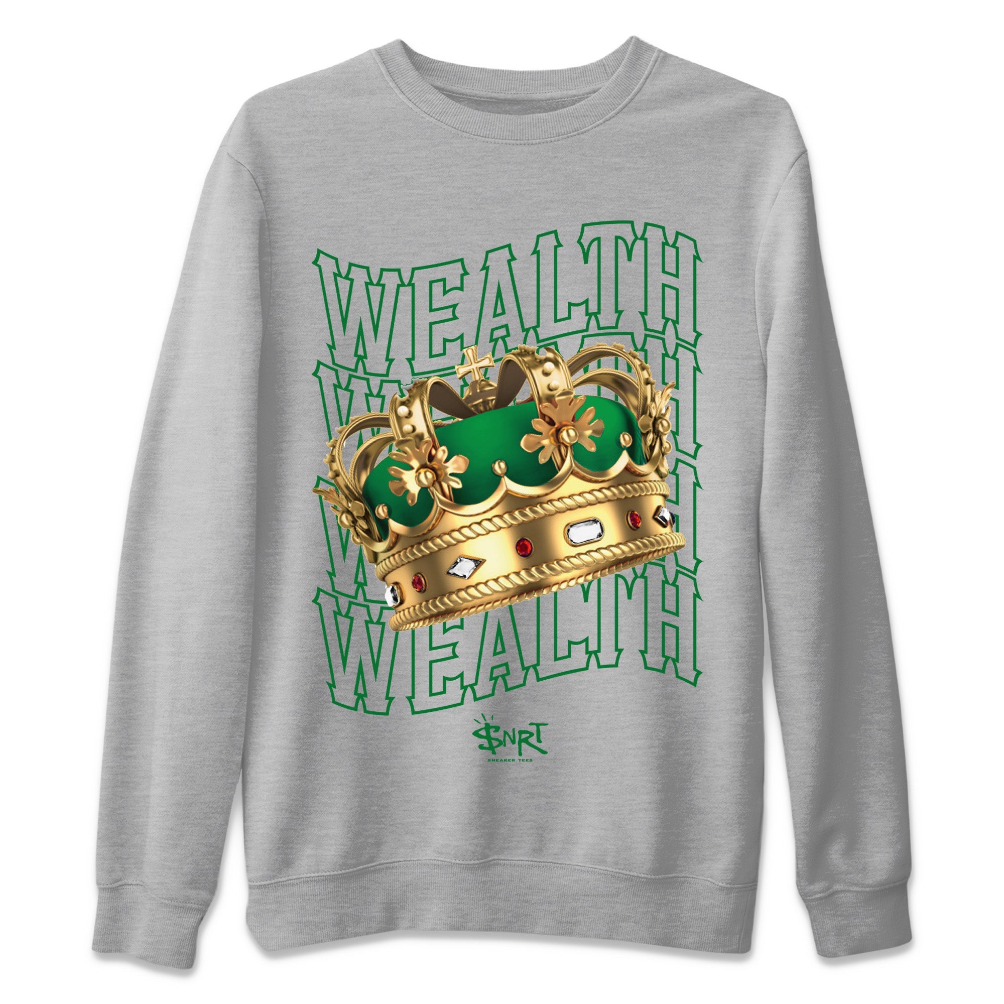 Wealth Unisex Sweater – Air Jordan 4 Pine Green, Sneakers Matching Sweater