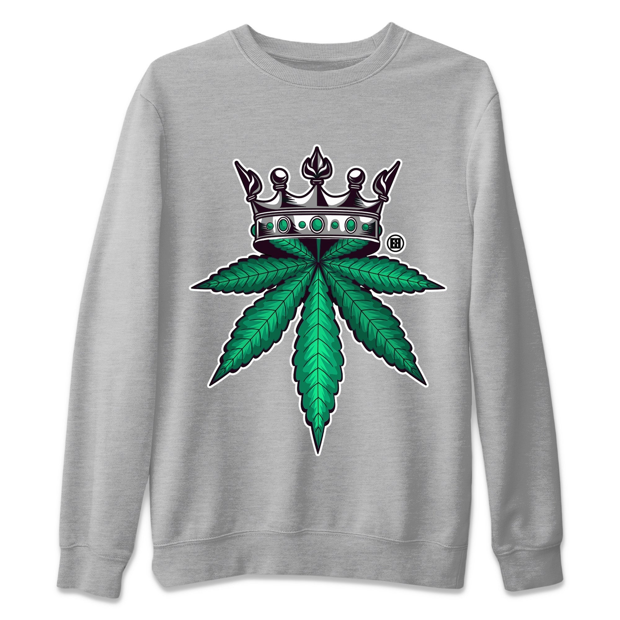 Weed Crown Unisex Sweater – Air Jordan 1 Gorge Green, Sneakers Matching Sweater