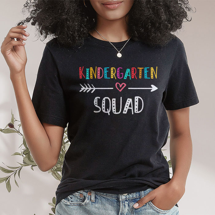 Welcome Back To School Kindergarten Squad Teacher Student Gift T-Shirt